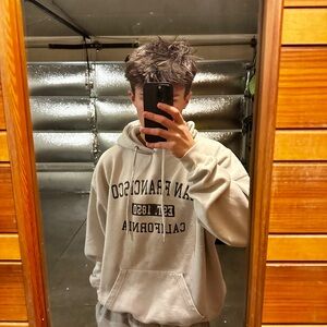 CO Cream Sweatshirt with Text Design